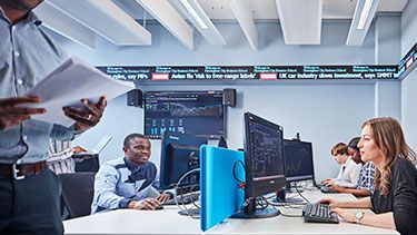Accountants working in office on computers