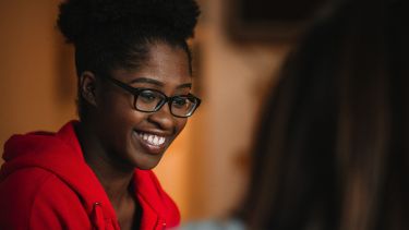 Student smiling