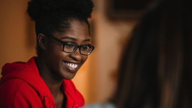 Student smiling