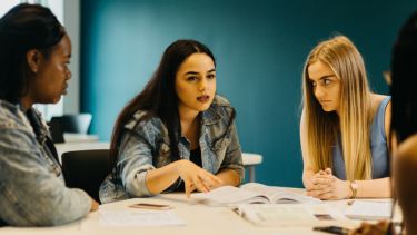 Students in discussion