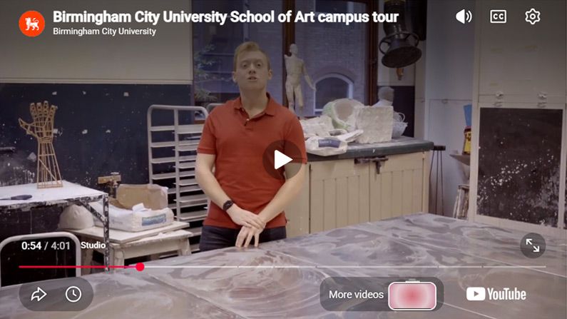 Play Video - Birmingham City University School of Art campus tour