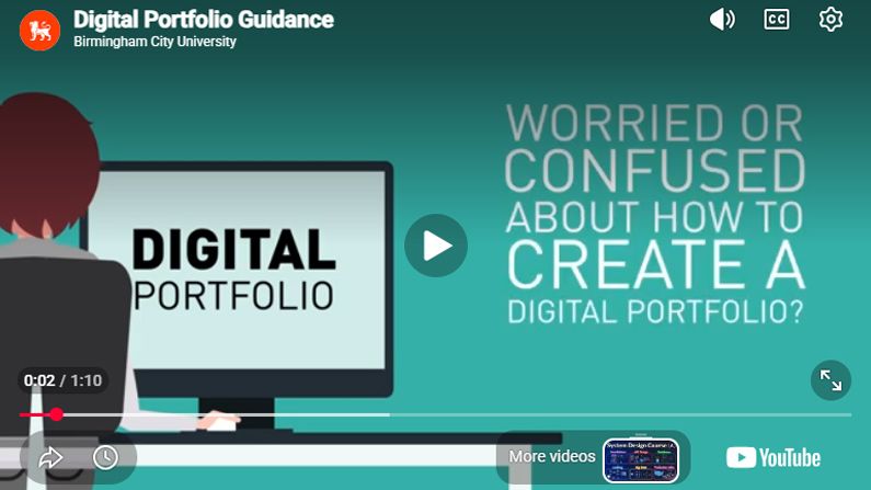 Play Video - Digital Portfolio Guidance