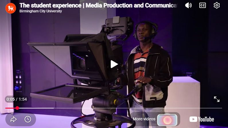 Play Video - The student experience | Media Production and Communication