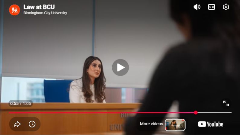 Play Video - Law at BCU